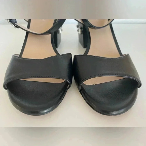 Stuart Weitzman Allshine Block 75 Leather Sandal - Picture 6 of 8